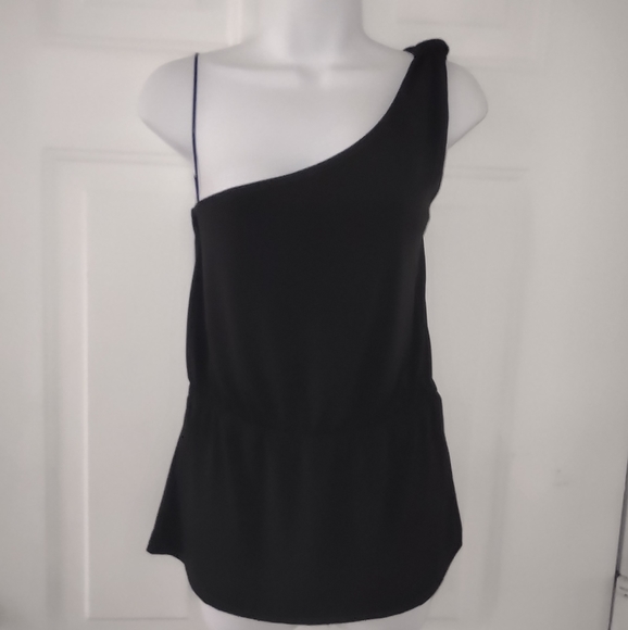 Banana Republic Black One Shoulder Off Tank Blouse. Size M - Picture 5 of 7
